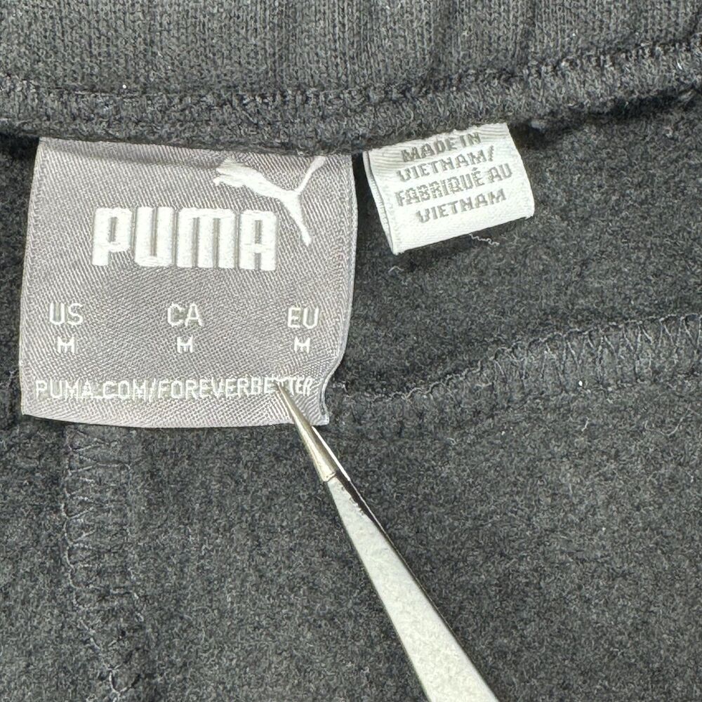 Puma Sweatpants Womens Medium Black Joggers Logo Athleisure Classic - Picture 4 of 8